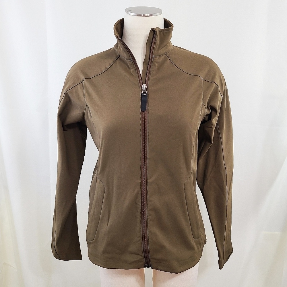 Outdoor Research Womens Jacket Dark Green Softshell Stretch Windbreaker medium